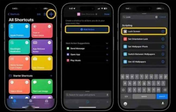 三伏潭镇苹果14锁屏维修店分享iPhone14升级iOS16.4后如何创建锁屏快捷方式 