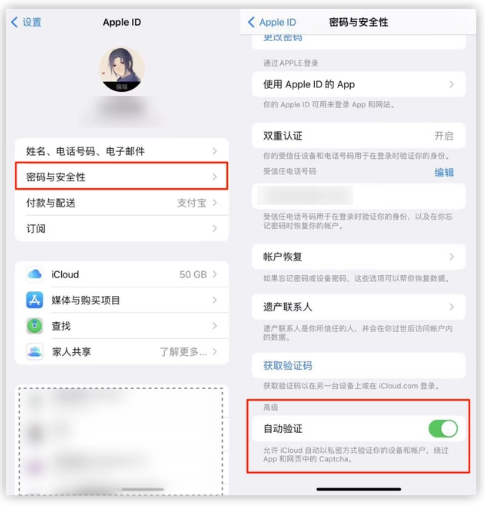 三伏潭镇苹果手机维修分享iOS 16 自动验证功能开启方法 